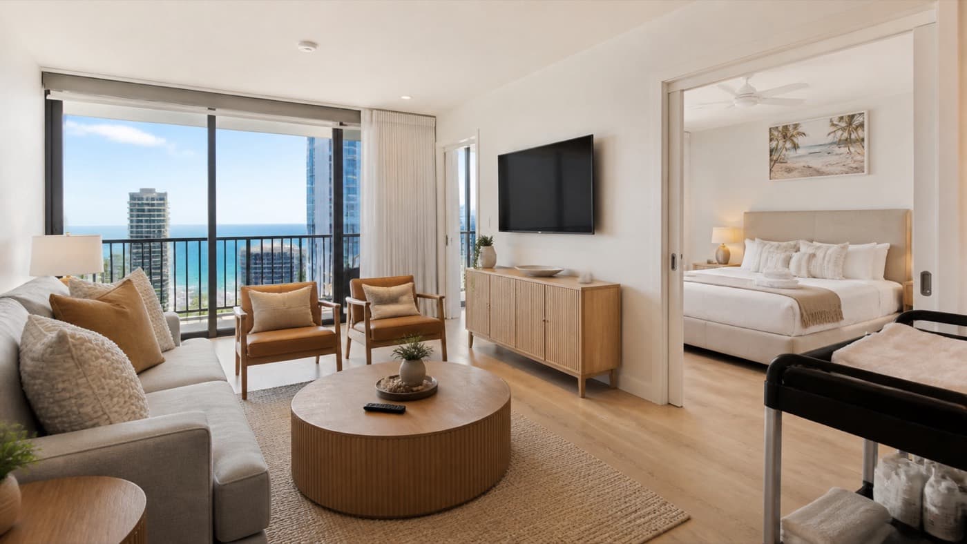 Freshly presented Gold Coast short-stay apartment after cleaning